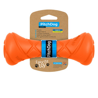 Ігрова гантель для апортировки PitchDog, довжина 19 см, діаметр 7 см помаранчевий - Інтернет-магазин спільних покупок ToGether