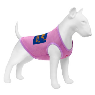 Майка для собак WAUDOG Clothes малюнок "Сміливість", сітка, XS, B 26-29 см, C 16-19 см рожевий - Інтернет-магазин спільних покупок ToGether