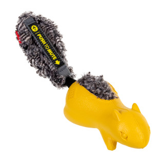 Іграшка для собак Білка з пищалкой що відключається, жовтий GiGwi Push to mute, гума, штучне хутро, 30 см - Інтернет-магазин спільних покупок ToGether