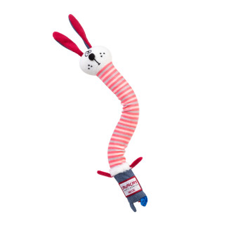 Іграшка для собак Заєць з хрусткою шиєю і пищалкой GiGwi Crunchy, текстиль, пластик, 28 см - Інтернет-магазин спільних покупок ToGether