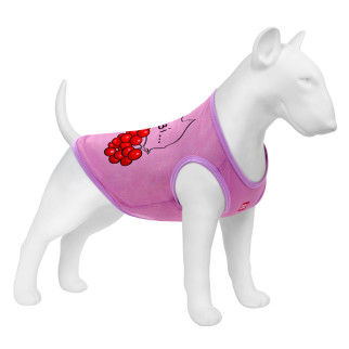 Майка для собак WAUDOG Clothes малюнок "Калина", сітка, M, B 38-41 см, C 20-23 см рожевий - Інтернет-магазин спільних покупок ToGether