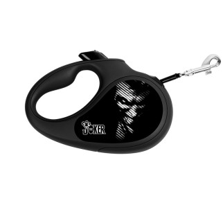 Повідець-рулетка для собак WAUDOG R-leash, малюнок "Джокер Чорний", L, до 50 кг, 5 м, світловідбиваюча стрічка чорний - Інтернет-магазин спільних покупок ToGether