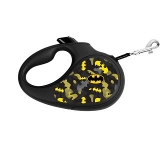 Повідець-рулетка для собак WAUDOG R-leash, малюнок "Бетмен Візерунок", L, до 50 кг, 5 м, світловідбиваюча стрічка чорний - Інтернет-магазин спільних покупок ToGether