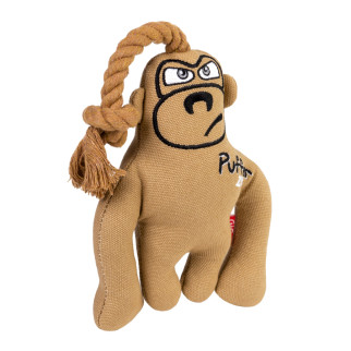 Іграшка для собак Мавпа з пищалкою GiGwi Puffer zoo, текстиль, мотузка, 31 см - Інтернет-магазин спільних покупок ToGether
