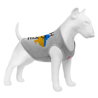 Майка для собак WAUDOG Clothes малюнок "Дім", сітка, M, B 38-41 см, C 20-23 см сірий - Інтернет-магазин спільних покупок ToGether