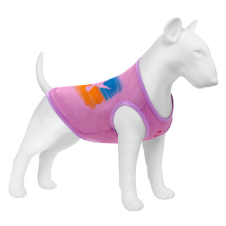 Майка для собак WAUDOG Clothes малюнок "Прапор", сітка, S, B 30-33 см, C 18-21 см рожевий - Інтернет-магазин спільних покупок ToGether