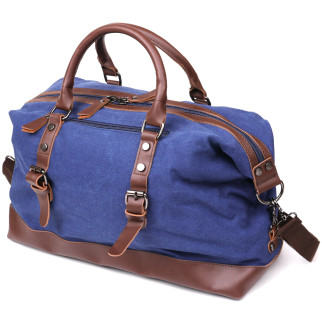 Дорожня сумка текстильна середня Vintage 20084 Синя - Інтернет-магазин спільних покупок ToGether