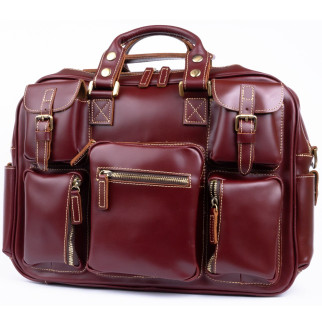 Дорожня сумка-портфель Vintage 14776 Бордова - Інтернет-магазин спільних покупок ToGether