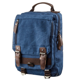 Сумка-рюкзак на одне плече Vintage 20139 Синя - Інтернет-магазин спільних покупок ToGether