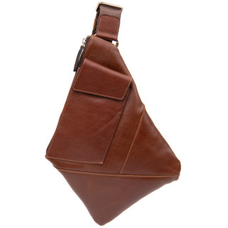 Стильна шкіряна чоловіча сумка через плече GRANDE PELLE 11358 Коричневий - Інтернет-магазин спільних покупок ToGether