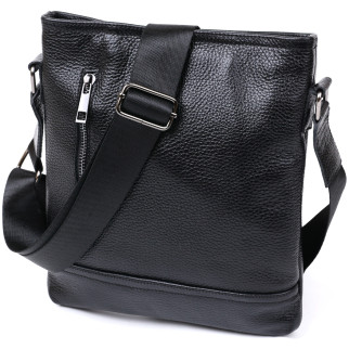 Шкіряна стильна чоловіча сумка через плече SHVIGEL 11604 Чорний - Інтернет-магазин спільних покупок ToGether
