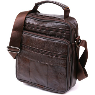 Чоловіча сумка з натуральної шкіри Vintage 20473 Коричневий - Інтернет-магазин спільних покупок ToGether