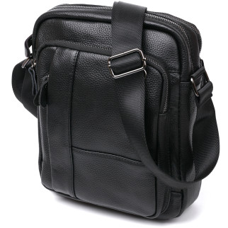 Добротна шкіряна чоловіча сумка Vintage 20677 Чорний - Інтернет-магазин спільних покупок ToGether