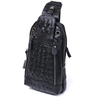 Молодіжна шкіряна чоловіча сумка через плече Vintage 20671 Чорний - Інтернет-магазин спільних покупок ToGether
