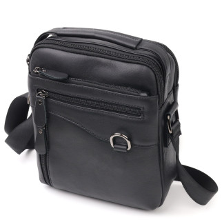 Практична чоловіча сумка Vintage 20823 шкіряна Чорний - Інтернет-магазин спільних покупок ToGether