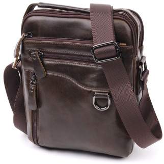 Практична чоловіча сумка Vintage 20824 шкіряна Коричневий - Інтернет-магазин спільних покупок ToGether