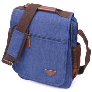 Цікава чоловіча сумка через плече із текстилю 21264 Vintage Синя - Інтернет-магазин спільних покупок ToGether