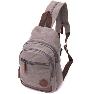 Чоловіча текстильна сумка через плече з ущільненою спинкою Vintagе 22173 Сірий - Інтернет-магазин спільних покупок ToGether