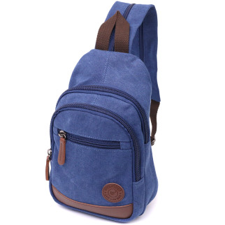 Зручна сумка для чоловіків через плече з ущільненою спинкою Vintagе 22176 Синій - Інтернет-магазин спільних покупок ToGether