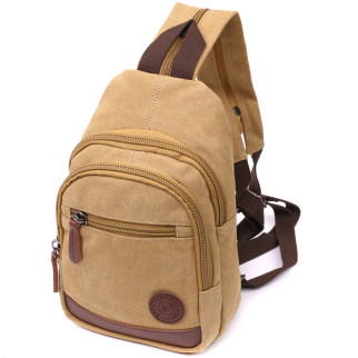 Надійна сумка для чоловіків через плече з ущільненою спинкою Vintagе 22178 Пісочний - Інтернет-магазин спільних покупок ToGether