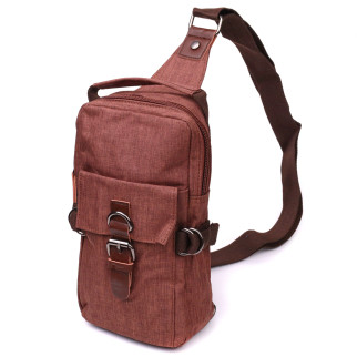Плечева сумка для чоловіків із щільного текстилю Vintage 22186 Коричневий - Інтернет-магазин спільних покупок ToGether
