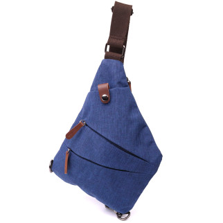 Модна чоловіча сумка через плече з текстилю Vintage 22199 Синій - Інтернет-магазин спільних покупок ToGether