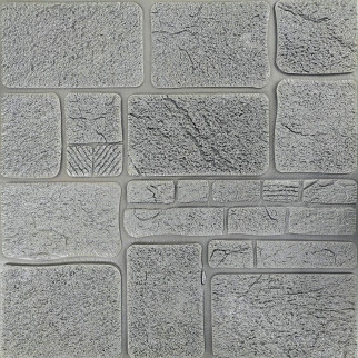 Самоклеюча декоративна 3D панель камінь срібло 700х700х6мм (153) SW-00000187 - Інтернет-магазин спільних покупок ToGether