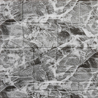 Самоклеюча декоративна 3D панель камінь чорно-білий мармур 700х700х7мм (154) SW-00000219 - Інтернет-магазин спільних покупок ToGether
