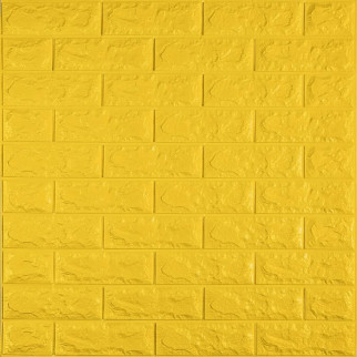 3D панель самоклеюча цегла Жовтий 700х770х7мм (010-7) SW-00000049 - Інтернет-магазин спільних покупок ToGether