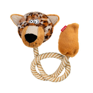 Іграшка для собак Леопард з пищалкою та мотузкою GiGwi ECO FRIENDZ, перероблений текстиль, L, 76 см - Інтернет-магазин спільних покупок ToGether