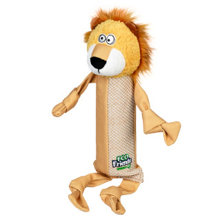 Іграшка для собак Лев з пластиковою пляшкою та пищалкою GiGwi ECO FRIENDZ, перероблений текстиль, ПЕТ, L, 39 см - Інтернет-магазин спільних покупок ToGether