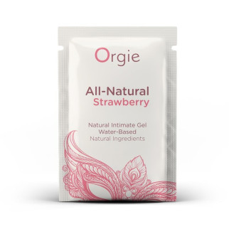 САШЕТ/Лубрикант на водній основі зі смаком полуниці All Natural Strawberry, 2 мл Orgie - Інтернет-магазин спільних покупок ToGether