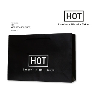 Пакет чорний пакувальний з логотипом HOT з ручками розмір 24 ​​см*35 см - Інтернет-магазин спільних покупок ToGether