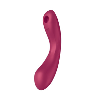 Вакуумний вібратор із потрійною стимуляцією Satisfyer Curvy Trinity 1, бордовий - Інтернет-магазин спільних покупок ToGether