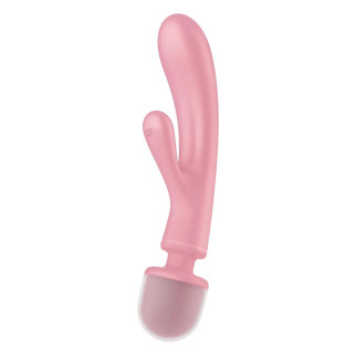 Гібридний вібратор Мікрофон-Кролик Satisfyer Triple Lover, рожевий - Інтернет-магазин спільних покупок ToGether
