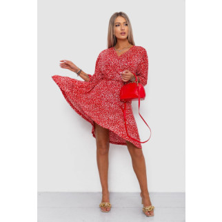 Сукня с принтом, колір червоний, 240R0432 - Інтернет-магазин спільних покупок ToGether