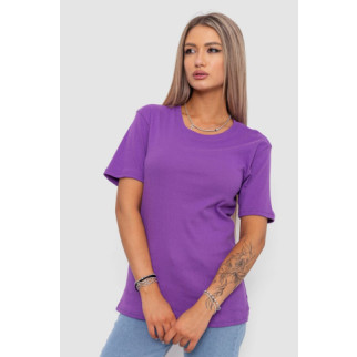 Футболка жіноча однотонна базова, колір фіолетовий, 238R57809 - Інтернет-магазин спільних покупок ToGether
