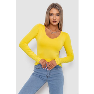 Тонкий жіночий лонгслів, колір жовтий, 186R128 - Інтернет-магазин спільних покупок ToGether