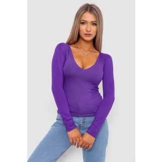 Тонкий жіночий лонгслів, колір фіолетовий, 186R128 - Інтернет-магазин спільних покупок ToGether