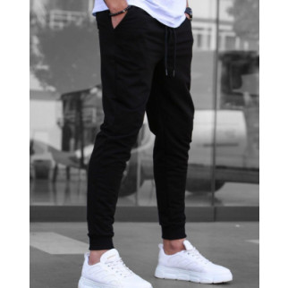 Чоловічі спортивні штани трикотажні літні Step, чорні  - Інтернет-магазин спільних покупок ToGether