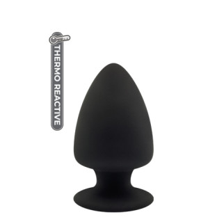 Анальна пробка Dream Toys Premium Silicone Plug термоактивна, чорна - Інтернет-магазин спільних покупок ToGether