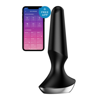 Анальна пробка з функцією керування зі смартфона Satisfyer Plug-Ilicious, чорний - Інтернет-магазин спільних покупок ToGether