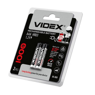 Батарейка Videx акумуляторна HR3 ААА, 1000mAh, мініпальчикова (2шт) блістер (ціна за 1шт) - Інтернет-магазин спільних покупок ToGether