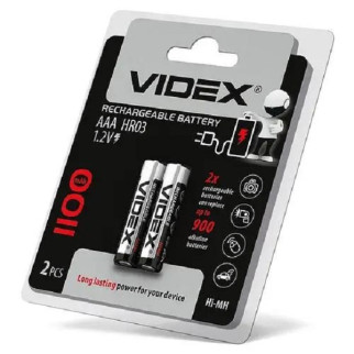 Батарейка Videx акумуляторна HR3 ААА, 1100mAh, мініпальчикова (2шт) блістер (ціна за 1шт) - Інтернет-магазин спільних покупок ToGether