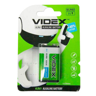 Батарейка Videx алкалінова 6LR22,9V, крона (1/24/480шт) блістер - Інтернет-магазин спільних покупок ToGether