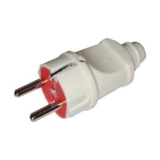 Вилка електрична пряма біло-червона із заземленням 16А - Інтернет-магазин спільних покупок ToGether