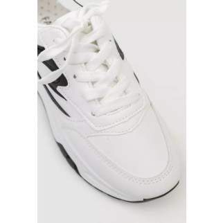 Кросівки жіночі екошкіра, колір біло-чорний, 243R186-138 - Інтернет-магазин спільних покупок ToGether