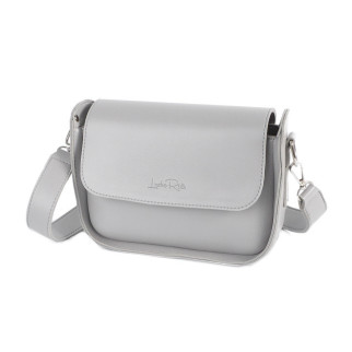Модний якісний каркасний клатч жіночий сірий маленька жіноча сумка крос боді з штучної шкіри - Інтернет-магазин спільних покупок ToGether