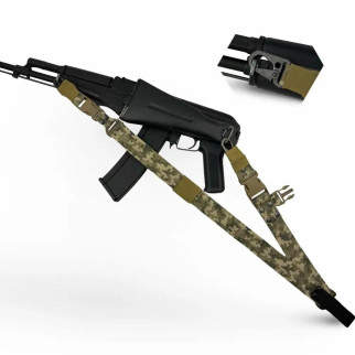 Ремінь збройовий одно / двоточковий кріплення  карабінами H&K піксель - Інтернет-магазин спільних покупок ToGether