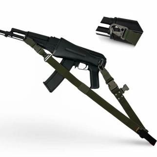 Ремінь збройовий одно / двоточковий кріплення  карабінами H&K олива - Інтернет-магазин спільних покупок ToGether